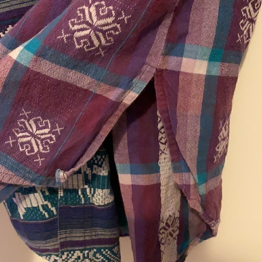 Chic | Vintage 90s Chic Patchwork Plaid Southwest… - image 5